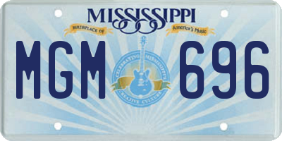 MS license plate MGM696