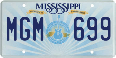 MS license plate MGM699
