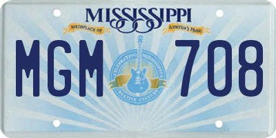 MS license plate MGM708