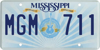 MS license plate MGM711