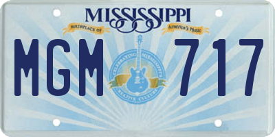 MS license plate MGM717
