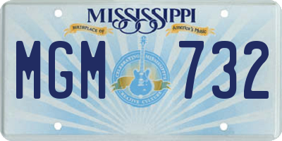 MS license plate MGM732