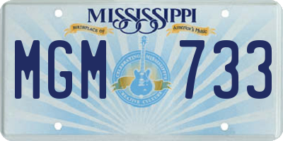 MS license plate MGM733