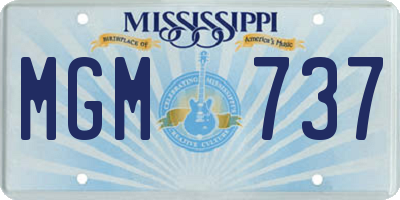 MS license plate MGM737