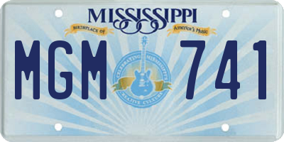 MS license plate MGM741