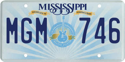 MS license plate MGM746