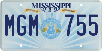 MS license plate MGM755