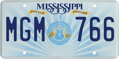 MS license plate MGM766