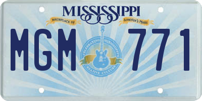 MS license plate MGM771