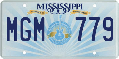 MS license plate MGM779