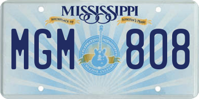 MS license plate MGM808