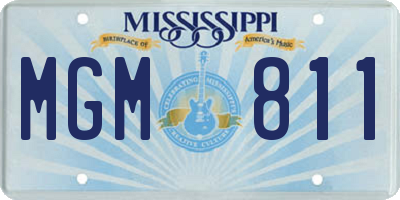 MS license plate MGM811