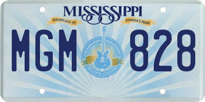 MS license plate MGM828