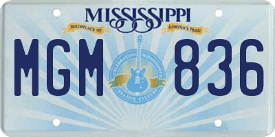 MS license plate MGM836