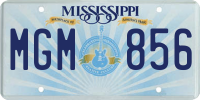 MS license plate MGM856