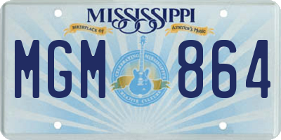 MS license plate MGM864