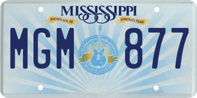 MS license plate MGM877
