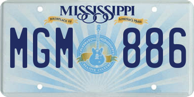 MS license plate MGM886