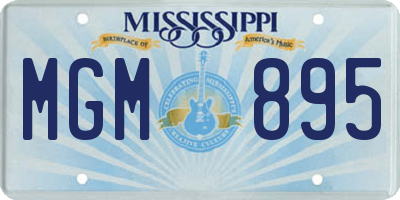 MS license plate MGM895