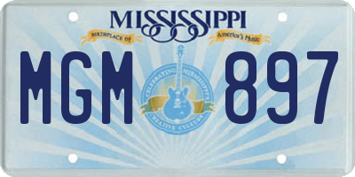 MS license plate MGM897