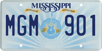 MS license plate MGM901