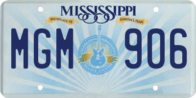 MS license plate MGM906