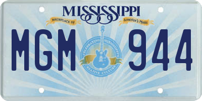 MS license plate MGM944