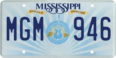 MS license plate MGM946