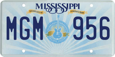 MS license plate MGM956