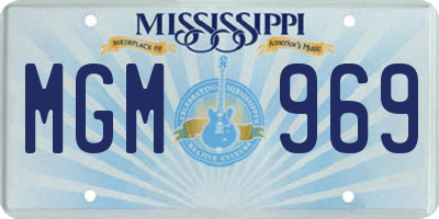 MS license plate MGM969