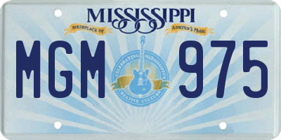 MS license plate MGM975