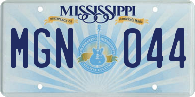 MS license plate MGN044