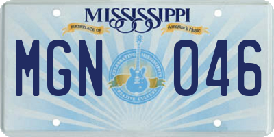 MS license plate MGN046