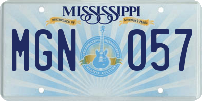 MS license plate MGN057