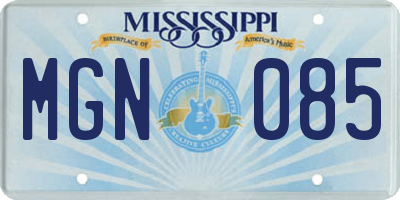 MS license plate MGN085