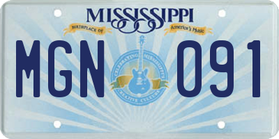 MS license plate MGN091