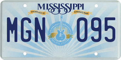 MS license plate MGN095