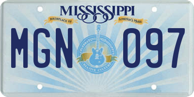 MS license plate MGN097