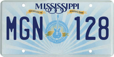 MS license plate MGN128