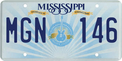 MS license plate MGN146