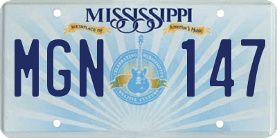 MS license plate MGN147