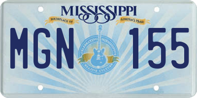 MS license plate MGN155