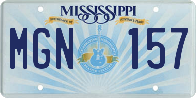 MS license plate MGN157