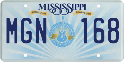 MS license plate MGN168