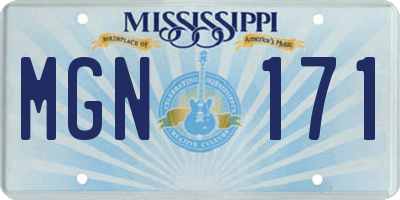 MS license plate MGN171