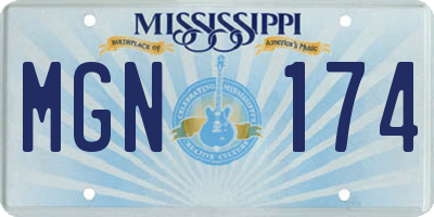 MS license plate MGN174