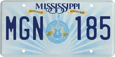 MS license plate MGN185