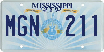 MS license plate MGN211
