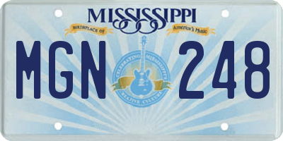 MS license plate MGN248