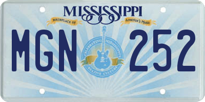 MS license plate MGN252